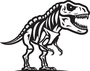 Rex Resurgence T Rex Skeleton Vector Design Tyrants Trophy Iconic T Rex Skeleton Logo