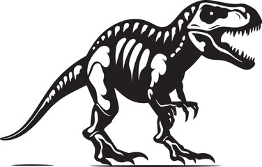 Mesozoic Mark Tyrannosaurus Skeleton Emblem Rex Resurgence T Rex Skeleton Vector Design