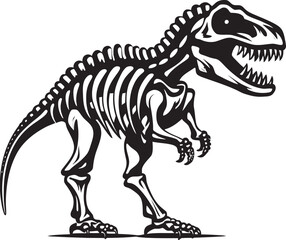 Obraz premium Dino Dynasty Iconic T Rex Emblem Primeval Profile Tyrannosaurus Graphic Logo