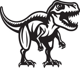 Tyrants Triumph T Rex Skeleton Logo Mesozoic Mark Graphic Design with T Rex