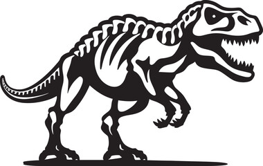 Fossil Finesse T Rex Icon Emblem Ancient Artifact T Rex Vector Logo