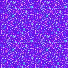 Cartoon animals footprints seamless cat and dogs pattern for wrapping paper and fabrics and linens and summer