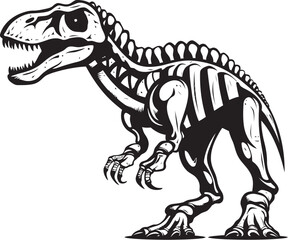 Tyrannosaurus Tribute T Rex Emblem Design TyrannoForm Dino Skeleton Vector Logo Design