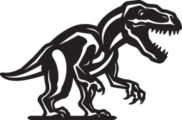 Fototapeta premium Mesozoic Majesty T Rex Skeleton Emblem Rex Resurgence Dino Skeleton Vector Logo