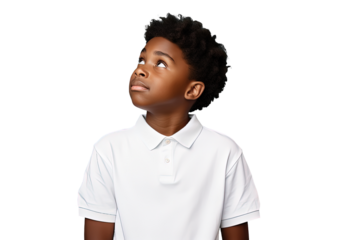 Close up of a thoughtful african boy