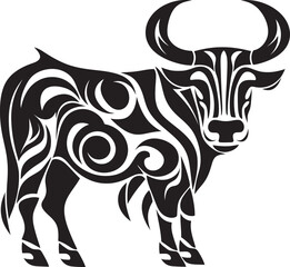 Pacific Pulse Tahiti Style Bull Vector Icon Tropic Toros Tahiti Style Bull Vector Logo
