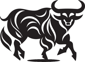 Tribal Treasure Tahitian Bull Vector Design Pacific Paradise Bull Logo in Tahiti Theme