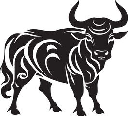 Tropic Toros Tahiti Style Bull Vector Logo Island Bull Tahitian Inspired Vector Logo Design