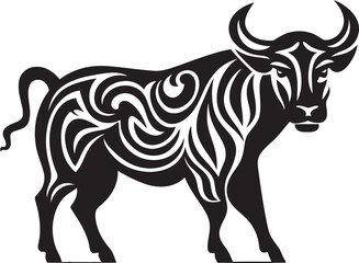 Pacific Paradise Bull Logo in Tahiti Theme Tiki Traditions Tahitian Bull Vector Graphic