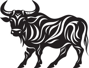 Pacific Paradise Bull Logo in Tahiti Theme Tiki Traditions Tahitian Bull Vector Graphic