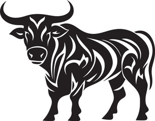 Tropic Toros Tahiti Style Bull Vector Logo Island Bull Tahitian Inspired Vector Logo Design