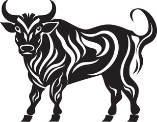 Pacific Pulse Tahiti Style Bull Vector Icon Tropic Toros Tahiti Style Bull Vector Logo