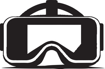 Cyber Sight Virtual Reality Goggles Vector Logo Digital Dreamscape VR Goggles Iconic Design