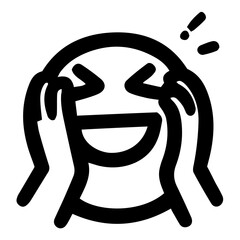 Surprised Hand Drawn Smiley Face Emoji Vector Icons for Crafts and Chat Apps