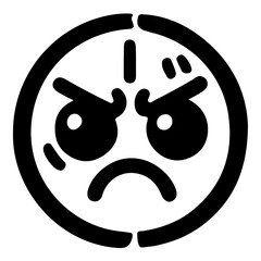 Obraz premium Mad Hand Drawn Smiley Face Emoji Vector Icons for Crafts and Chat Apps