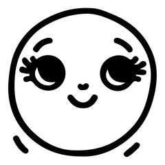 Joyful Hand Drawn Smiley Face Emoji Vector Icons for Crafts and Chat Apps