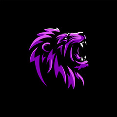 Fototapeta premium lion roar logo for sports