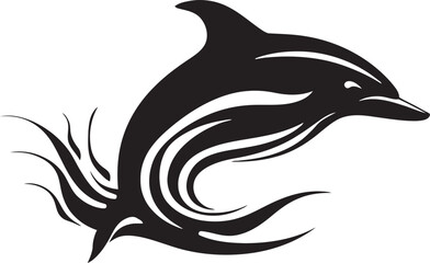Majestic Whale Vector Iconic Logo Design Oceanic Grace Whale Vector Emblem
