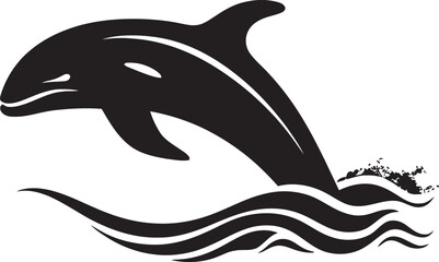 Azure Symphony Whale Vector Design Celestial Cetacean Iconic Logo Graphics