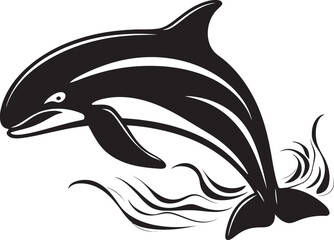 Sea Sovereign Whale Vector Emblem Design Celestial Cetacean Iconic Whale Graphic