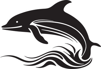 Whalescape Wonder Emblematic Logo Icon Aqua Allegiance Whale Emblem in Vector