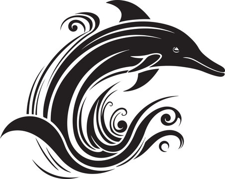 Aquatic Anthem Iconic Whale Symbol Deep Blue Majesty Vector Whale Logo