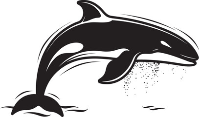 Cresting Currents Emblematic Whale Design Whalescape Wonder Iconic Logo Graphics