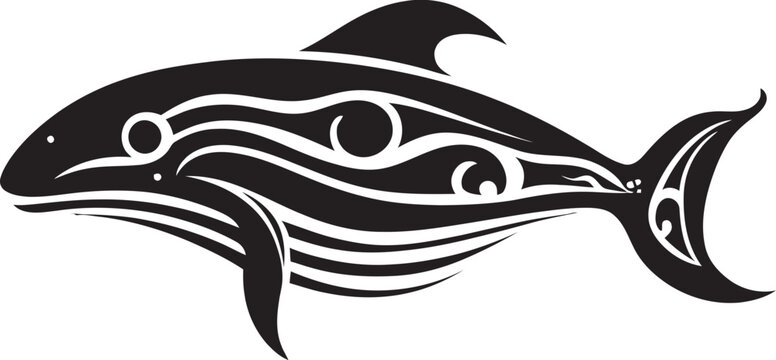 Azure Odyssey Emblematic Whale Icon Maritime Melody Iconic Logo Symbol