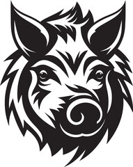 Snorting Sovereign Wild Boar Emblematic Logo Razorback Rampage Iconic Boar Vector Design