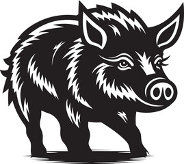 Roaring Rampart Emblematic Logo with Wild Boar Feral Frenzy Iconic Boar Symbol Emblem