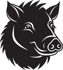 Thunderhoof Tusker Emblematic Logo Design Razorback Rumble Iconic Boar Icon Graphics