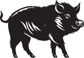 Rampant Roar Wild Boar Vector Graphics Tusker Torrent Iconic Boar Logo Symbol