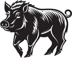 Ferocity Forge Emblematic Logo with Boar Tusked Tempest Iconic Boar Emblematic Design