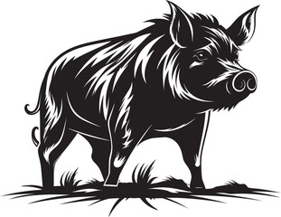 Tusker Torrent Iconic Boar Logo Symbol Thunderous Charge Emblematic Logo with Wild Boar