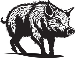 Boar Blaze Wild Boar Vector Symbol Ferocity Forge Emblematic Logo with Boar