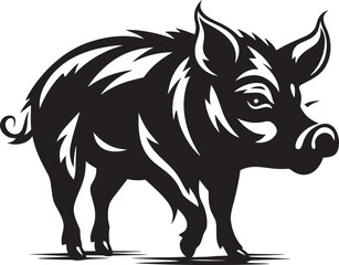 Ferocity Forge Wild Boar Vector Design Tusked Tempest Emblematic Logo with Wild Boar