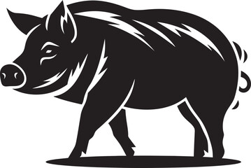 Boar Blaze Iconic Boar Emblem Graphics Ferocity Forge Wild Boar Vector Design