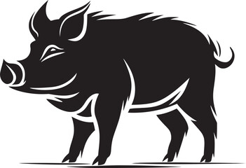 Wild Boar Fury Iconic Boar Vector Icon Razorback Rampage Emblematic Logo Design