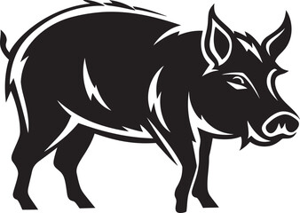 Razorback Rampage Emblematic Logo Design Boar Boldness Vector Wild Boar Emblem