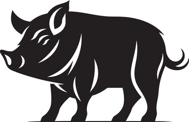 Rampaging Razorback Emblematic Logo with Boar Warcry Wild Boar Iconic Boar Emblem Graphics