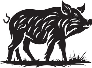 Boar Battlecry Wild Boar Vector Icon Beastly Boar Emblematic Logo Design