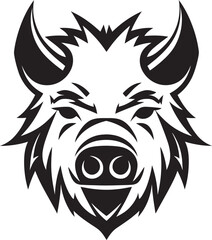 Savage Swagger Wild Boar Icon Design Primal Fury Boar Vector Graphics
