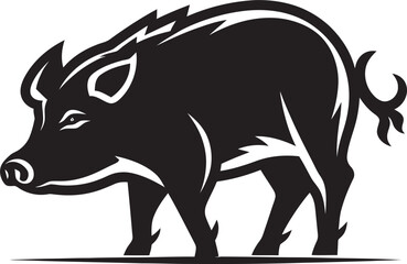 Tusked Tempest Wild Boar Emblem Graphics Primal Power Boar Vector Logo