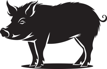 Boar Boldness Emblematic Logo Graphics Primal Powerhouse Wild Boar Vector Icon