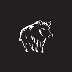 Fototapeta premium Rampant Roar Iconic Boar Symbol Design Thunderhoof Tusker Wild Boar Emblematic Logo