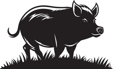 Feral Charge Vector Wild Boar Icon Savage Swagger Iconic Boar Emblematic Symbol