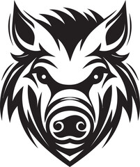 Tusked Titan Iconic Boar Logo Graphics Rampant Roar Wild Boar Icon Design