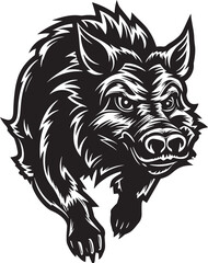 Ferocity Forge Vector Boar Emblematic Design Tribal Tusks Iconic Boar Symbol