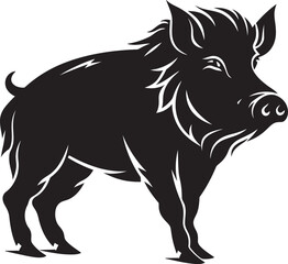 Roaring Rampage Wild Boar Emblematic Symbol Savage Snout Iconic Boar Logo Design