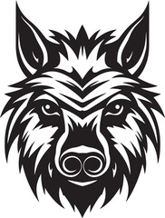 Savage Snout Iconic Boar Logo Design Feral Ferocity Wild Boar Vector Icon